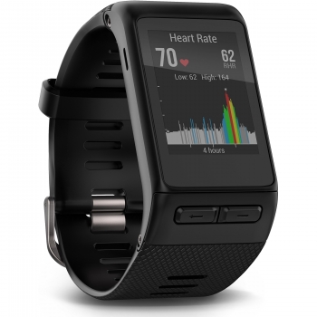 Garmin Vívoactive HR - Reloj con pulsómetro integrado, unisex, color negro, talla XL