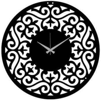 Reloj de Pared Barroco Epikasa, Metal Negro, 50x0,15x50 cm