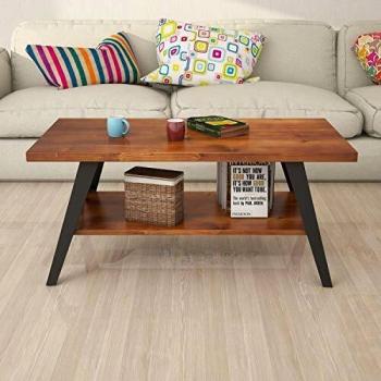Skyedecom - Mesa baja de madera de nogal para mesas bajas de salón Konik – Walnut 835PUQ2812