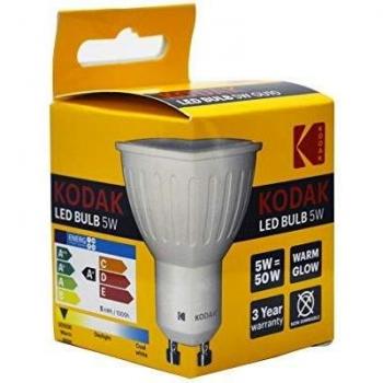 Bombilla kodak led dicroica gu10 400lm calido 3000k 5w50w no regulable