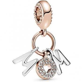 Pandora Mom Dangle Charm in Silver with Zirconia