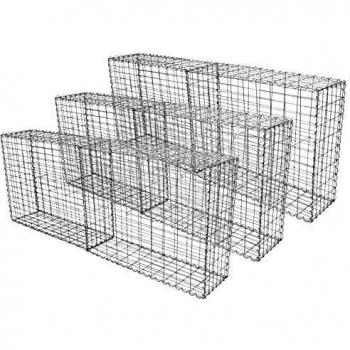 Cestas de Gaviones Metálicos 100x80x30cm - Pack de 6, Resistentes a la Intemperie y Corrosión con Accesorios Incluidos