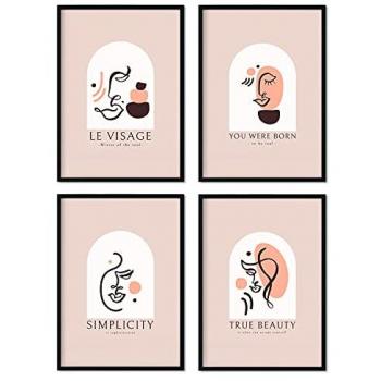 Pack de Láminas de Arte Abstracto Set 2 en Cálidos Tonos Tierra - Pósters para Decoración de Interiores Tamaño A3