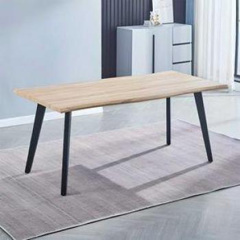 Mesa de Comedor Regatta Rectangular Diseño Nórdico Cambria/Negro 76x180x90 cm