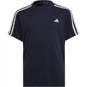 Camiseta de fitness adidas Train Aeroready 3-stripes azul oscuro para niños