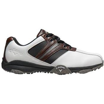 Callaway Chev Comfort - Zapatos de golf para hombre, color blanco / marrón / negro, talla 40.5