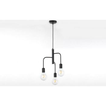 Lámpara de techo MANTIS 3 luces de metal negro colgante con brazos múltiples