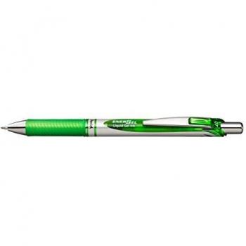 Pentel BL77 K - Bolígrafo de Gel Retráctil Verde Fluorescente - Pack de 12 unidades