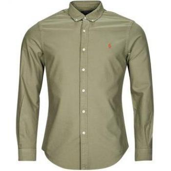 Polo Ralph Lauren Men's Slim Fit Long Sleeve Sport Shirt in Kaki