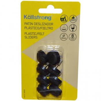 Deslizador Fieltro con Clavo 20mm para Protección de Suelos - Blister 8 Unidades