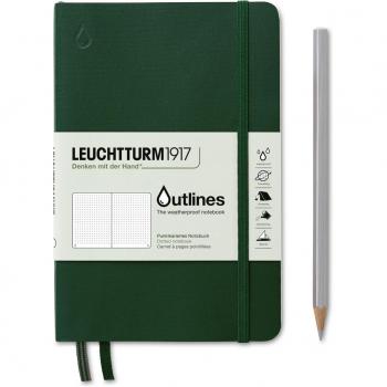 Cuaderno Leuchtturm1917 Outlines B6+ Puntos 150g Verde Walden Resistente al Agua