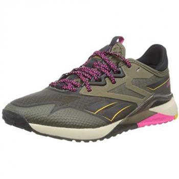 Reebok Nano X2 TR Adventure Sneakers Mujer Multicolor (Verde/Negro/Rosa) EU 37.5