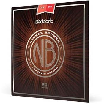 D'Addario NB1356 Nickel Bronze Acoustic Guitar Strings, Medium