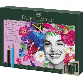 Set de 40 Lápices de Colores Polychromos y Grafito Mate Faber-Castell