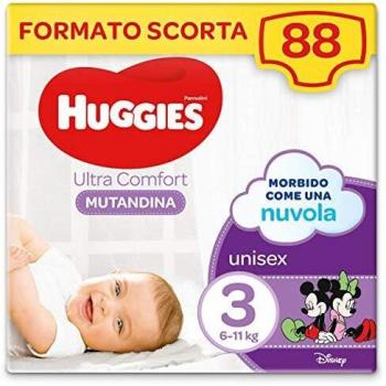 Huggies Ultra Comfort Pañal Braguita para Bebé Talla 3,4,5 y 6 - Doble barrera Antifuga, Tecnología Quick dry, Indicador de humedad, Bebé seco hasta 12 horas