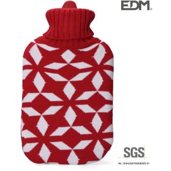 Bolsa de Agua Caliente Simetrías Roja 2L Forrada Modelo EDM 8425998767742 76774