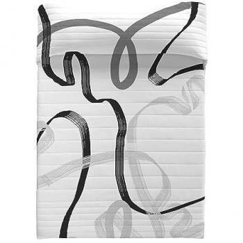 Colcha Bouti Ribbon Naturals 235x260 cm con 2 Fundas de Cojín 50x50 cm, Fabricada en España