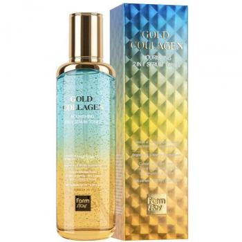 FARM STAY Gold Collagen Nourishing 2 In 1 Serum Toner 130ml