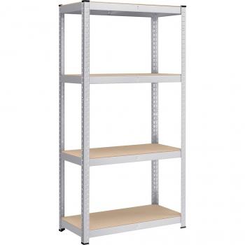 Estantería Pesada de 4 Niveles, Estantería de Acero, Montaje Rápido, Garaje, Almacén, Trastero, Carga de 520 kg, 40 x 80 x
