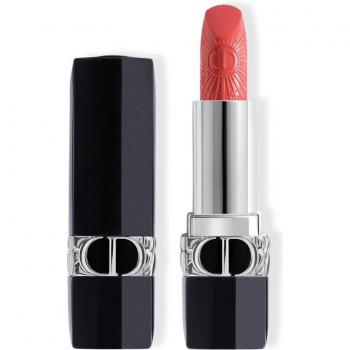Barra de labios recargable Dior Rouge Dior satin #471 Enchanted Pink 3,5 gr - tratamiento floral - acabados aterciopelado, mate y satinado