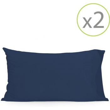 Basic Funda de Almohada Azul Marino 45 x 110 cm (x2)