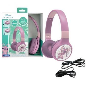 Auriculares 2 en 1 Bluetooth y Fijos Disney Stitch, Plegables, Confortables, con Limitación de Sonido y Micrófono Angel