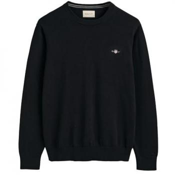 Jersey GANT Hombre Classic Cotton Cuello Redondo 100% Algodón Talla XXXL Negro