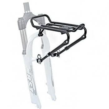 Soporte para bicicletas ACR-30 frontal de aluminio con montaje, capacidad de 5 kg, color negro