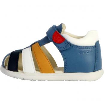 Sandalias de Cuero para Niños Geox Macchia Azul Multicolor