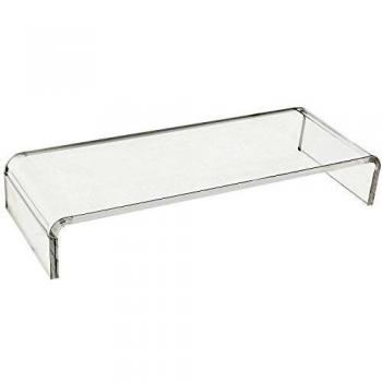 Soporte Ergonómico para Monitor y Laptop de Acrílico Transparente 53x19x9 cm - Homcom
