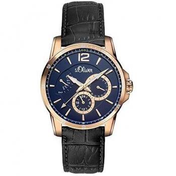 s.Oliver Men Watch black SO-15149-LMR