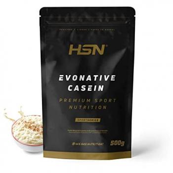 Caseína Micelar Nativa HSN Evonative | Sabor Arroz con Leche 500 g | 17 Tomas | Lacprodan® MicelPure™ | No-GMO, Vegetariano, Sin Gluten