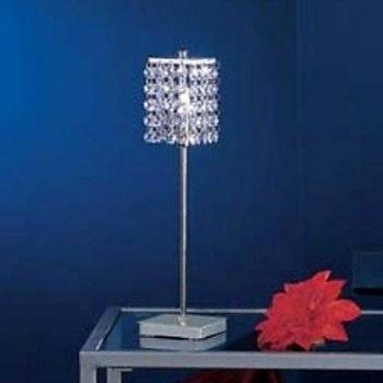 ALUK-Moderna mesa de cristal Lámparas 1 Luz de plata del metal del cromo