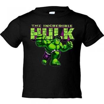 Camiseta niño Hulk - Negro, 3-4 años