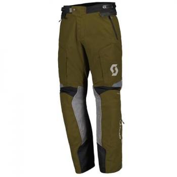Scott Pantalones textiles de motocicleta Dualraid Dryo Verde/Marrón (Tamaño L)