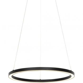 Lámpara colgante inteligente negra 60 cm con LED y RGBW - Girello