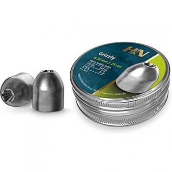 H&N Grizzly Hollowpoint Pellets, .25 Caliber, 31 Grains, 150 Count