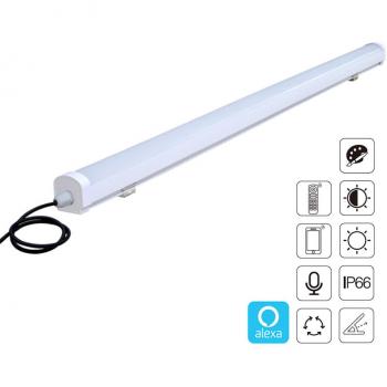 Proyector LED lineal 18W RGB+CCT con control RF y compatibilidad Alexa