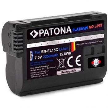 Batería de Repuesto PATONA Platinum para Nikon EN-EL15C (2250mAh) Compatible con Z5, Z6 II, Z7 II