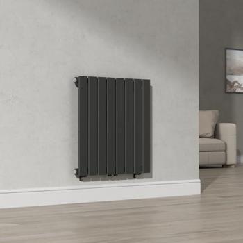 Radiador de Panel Monocapa Plano de Acero 60x60 cm - Negro, Diseño Moderno y Eficiente