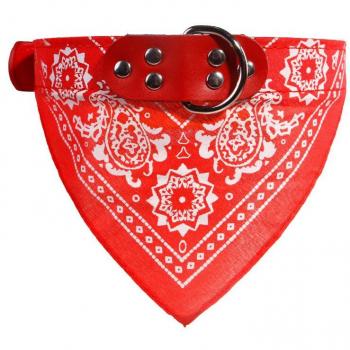 Collar de bandana para perros, cachorros o gatos, ajustable, Rojo, Large