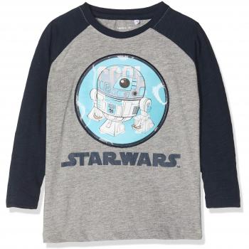 NAME IT Nmmstarwars Harly LS Top Wdi, Camisa Manga Larga para Bebés, Dark Sapphire, 104
