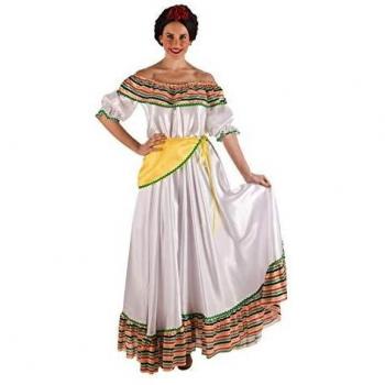 Disfraz mejicana color blanco. Talla 42/44.