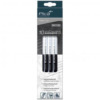 Lápiz universal Pica Classic Black-White 546 (en caja de 10 uds.)