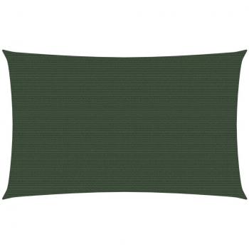 Toldo de vela verde oscuro HDPE 160 g/m² 4x7 m