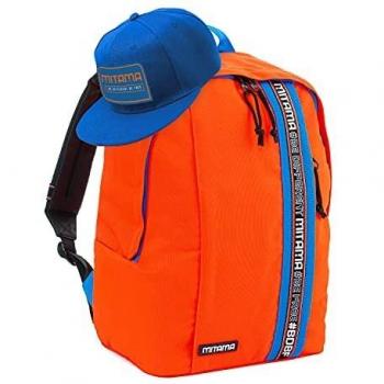 Mitama Mochila ColorTouch, naranja fluorescente, escuela y tiempo libre, con sombrero de regalo