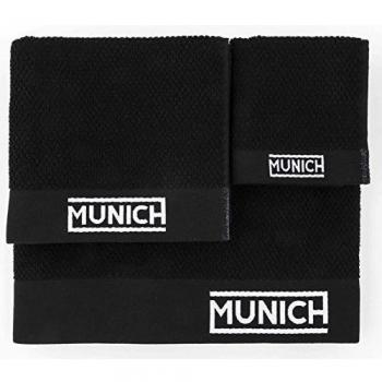 Munich Juego DE Toallas Negro