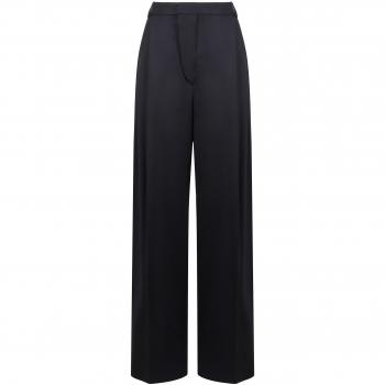 Victoria Beckham Women's High-Waist Wide-Leg Trousers in Blue | Size 8 | 1124WTR005117A Color 3256