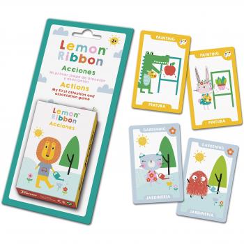Fournier- Lemon Ribbon Accion. Mi Primer Juego de Atención y Asociación. Baraja Infantil Educativa, Color Multiple