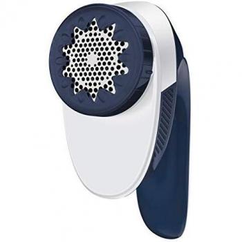 Rasuradora de Pelusas Tefal JB1013, 4 Lamas, 4 Alturas Ajustables, Motor de 3V, Fácil de Vaciar, Color Blanco/Azul